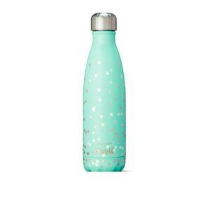 RARE TEAVANA x S'WELL Starbucks Mint Green Glitter Drop Water Bottle Steel
